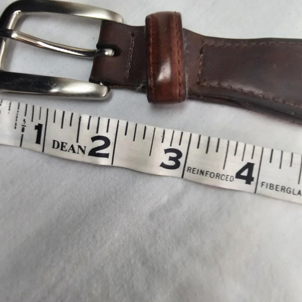 Brown Leather Belt Mens Braided Horsehair Inlay Western Cowboy Equestrian 37-40